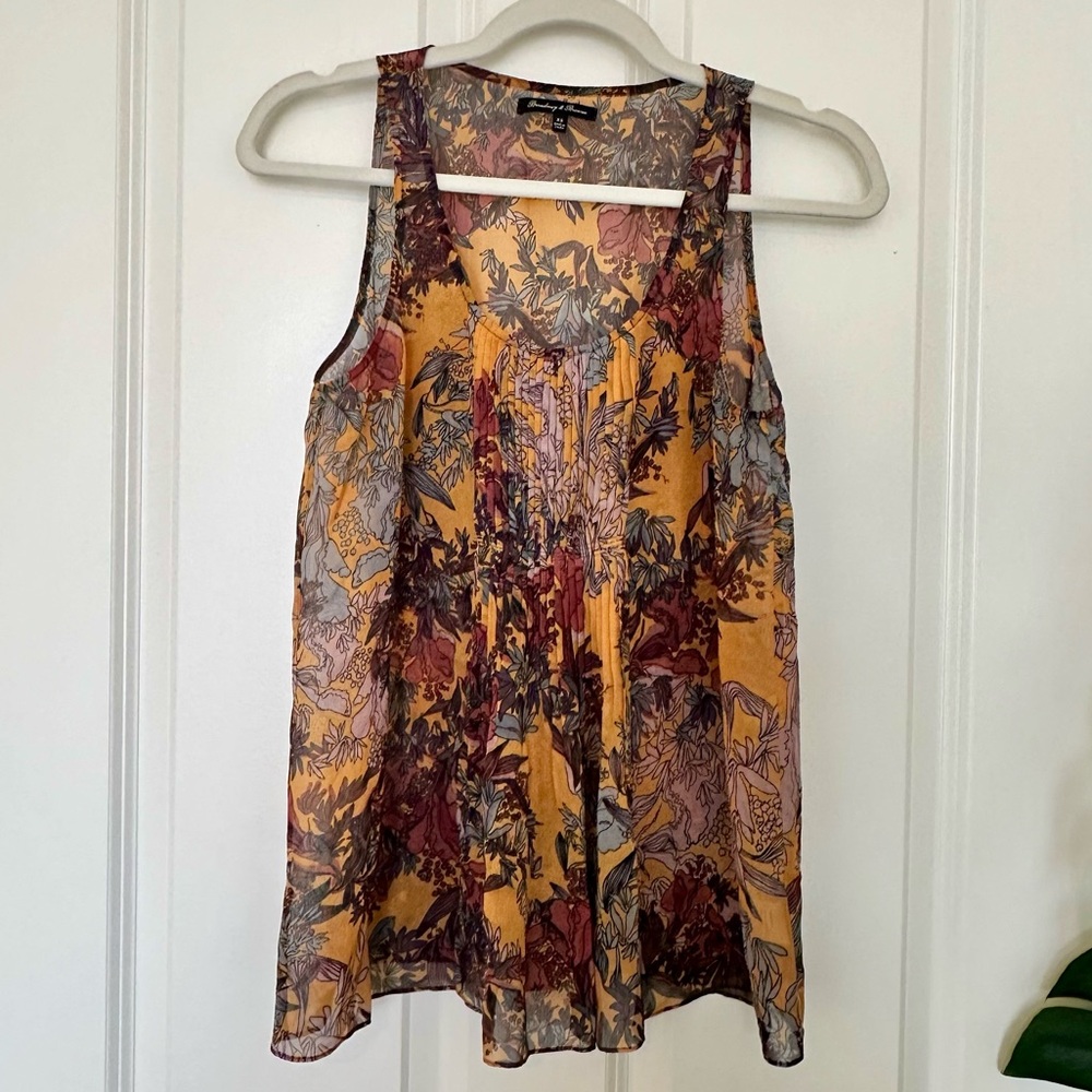 Silk floral blouse
